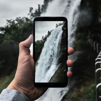 black Android smartphone